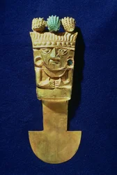 Tumi oder zeremonielles Messer in Form von Naylamp, Chimu